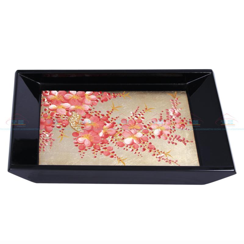 Đĩa chữ nhật cong 15x25 đào