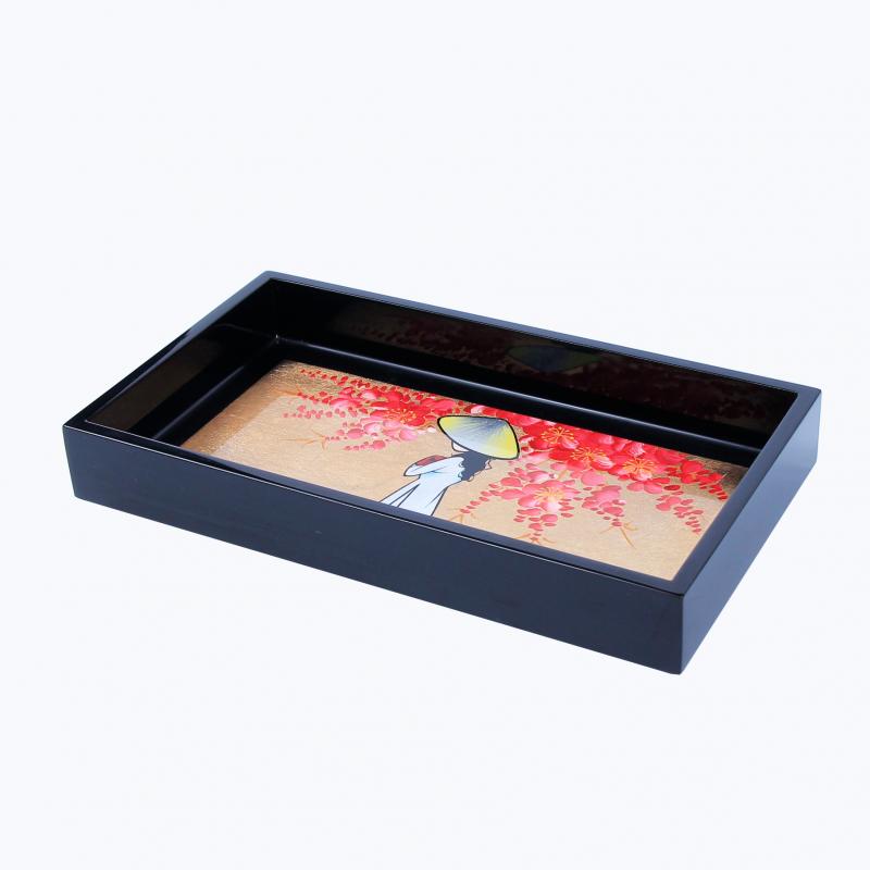 Khay chữ nhật 13x25 cô gái đào