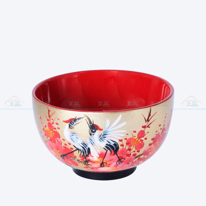 Bát vẽ đào cò nhỏ