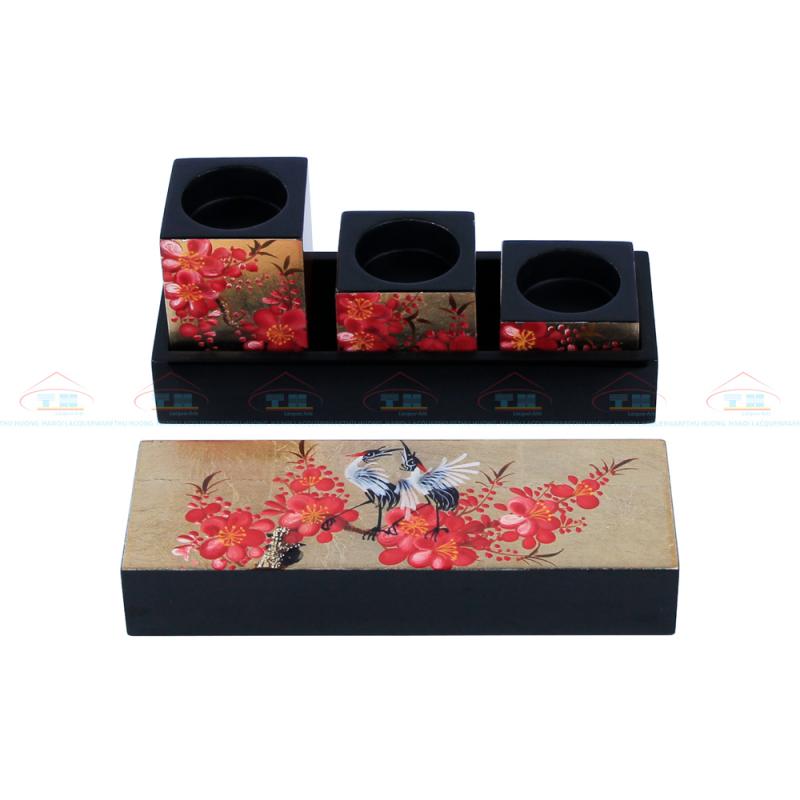 Nến hộp bộ ba đào cò