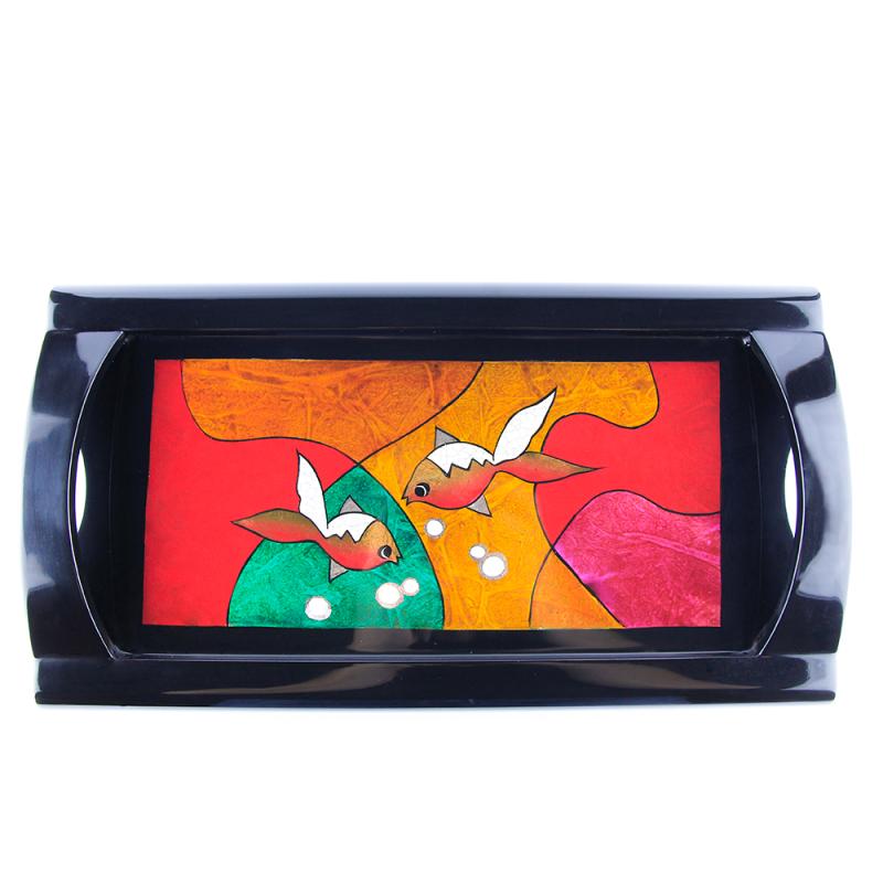 Khay chữ nhật cong 18x30 cá