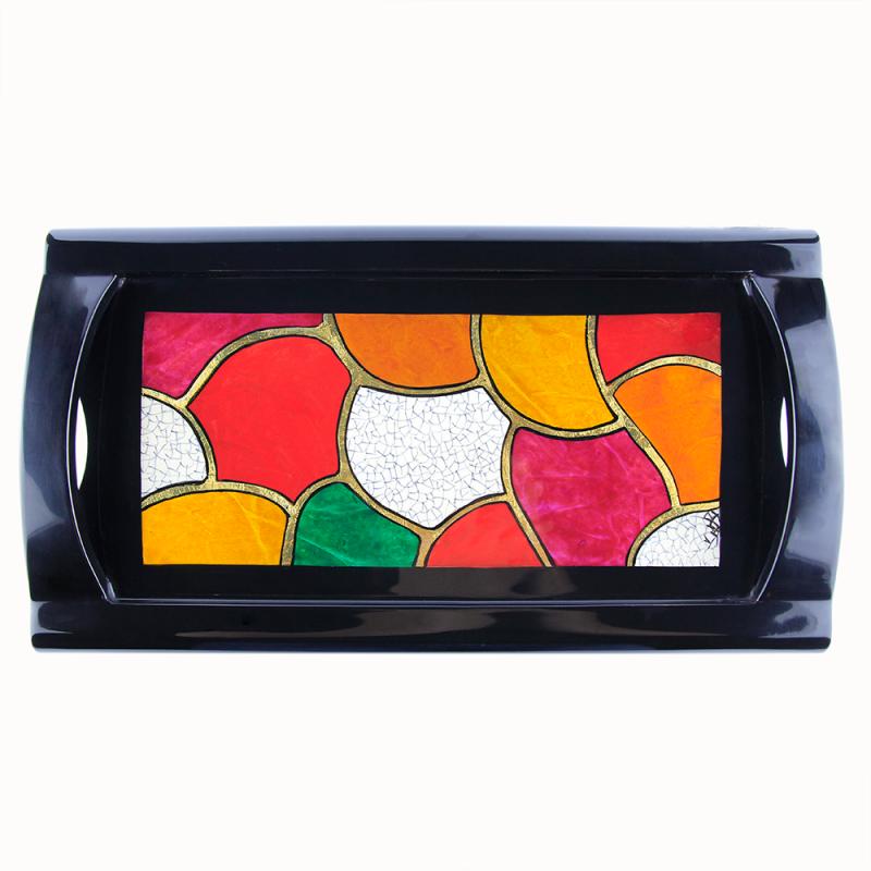 Khay chữ nhật cong 18x30 đá