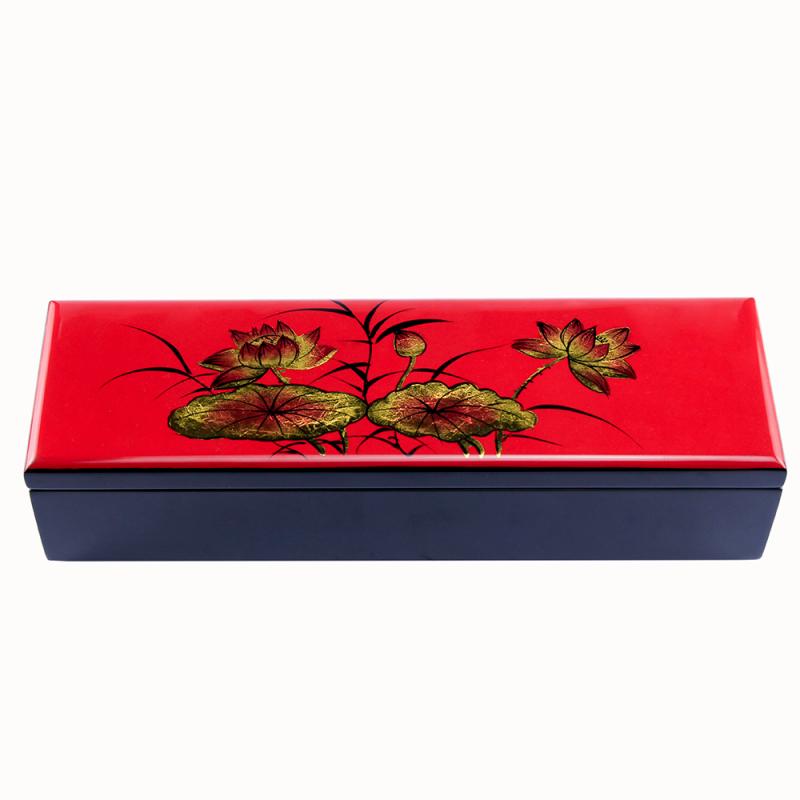 Hộp đũa sen đỏ