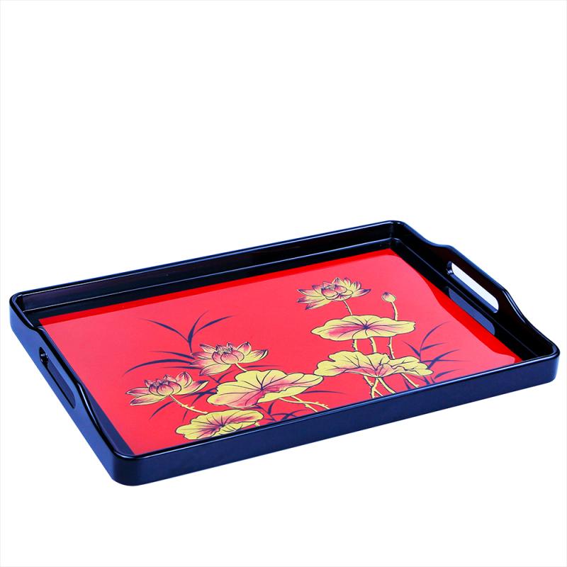 Khay bộ ba 25x38 sen đỏ