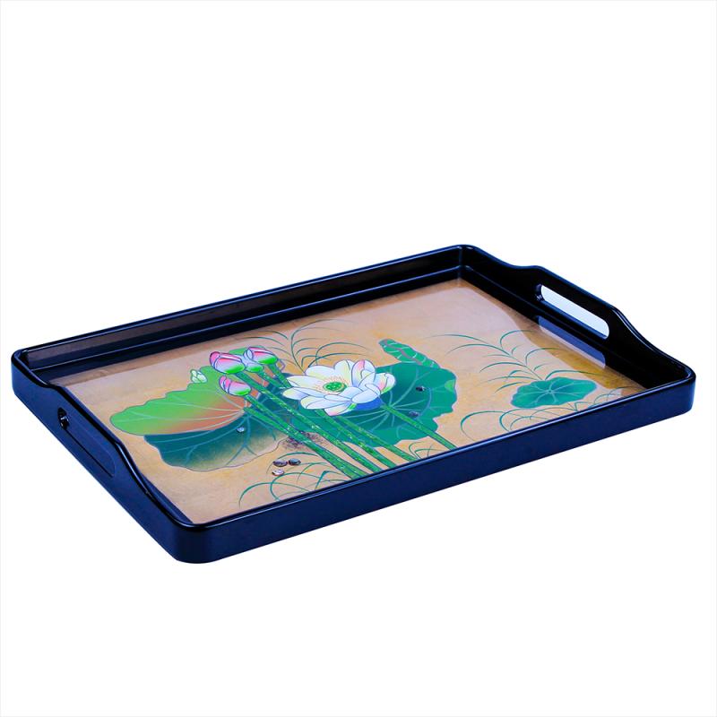 Khay bộ ba 25x38 sen xanh